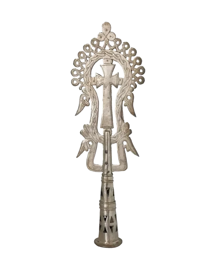 Ethiopian Orthodox Processional Cross Lalibela Metal Coptic