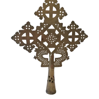 Vintage Ethiopian Processional Coptic Cross Large